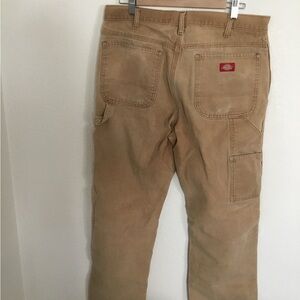Men's Tan Work Pants, Dickies, tan duck canvas carpenter pants size 34/30